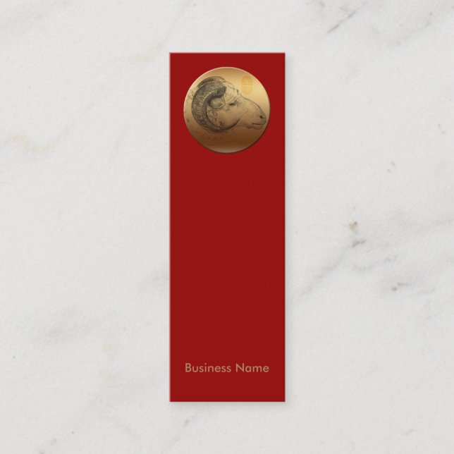 Cartões chineses do zodíaco B do ano novo da ram (Frente)