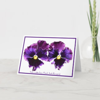 Cartões Collectible dos Pansies roxos