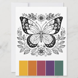 Cartões coloridos de borboletas de formato grande