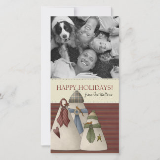Cartões com fotos da Família Snowman de Natal