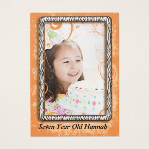 Cartões com fotos de aniversário de sete anos para