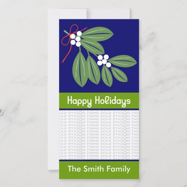 Cartões com fotos de Beijo de Natal (Frente)