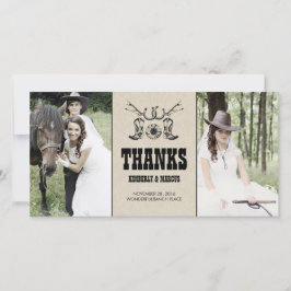 Cartões com fotos de Casamento Rustic Country West