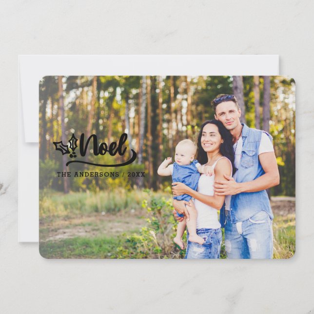 cartões com fotos de feriados do script noel (Frente)