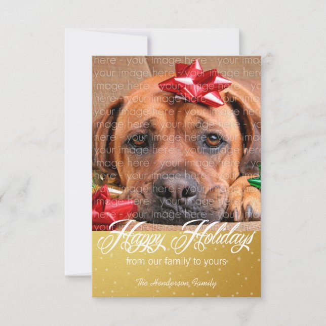 Cartões com fotos de Férias de Neve e Faíscas (Frente)