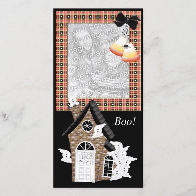 Cartões com fotos de Halloween personalizados (Frente)