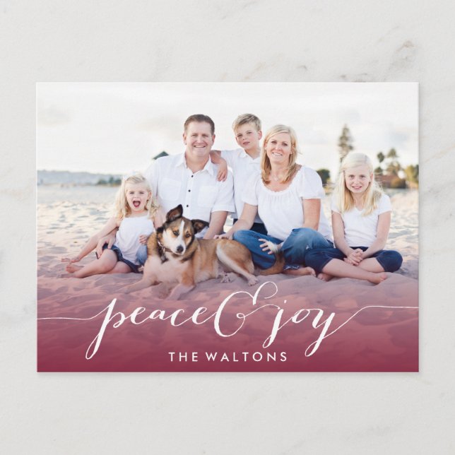 CARTÕES COM FOTOS DE JOY & PEACE HOLIDAY (Frente)