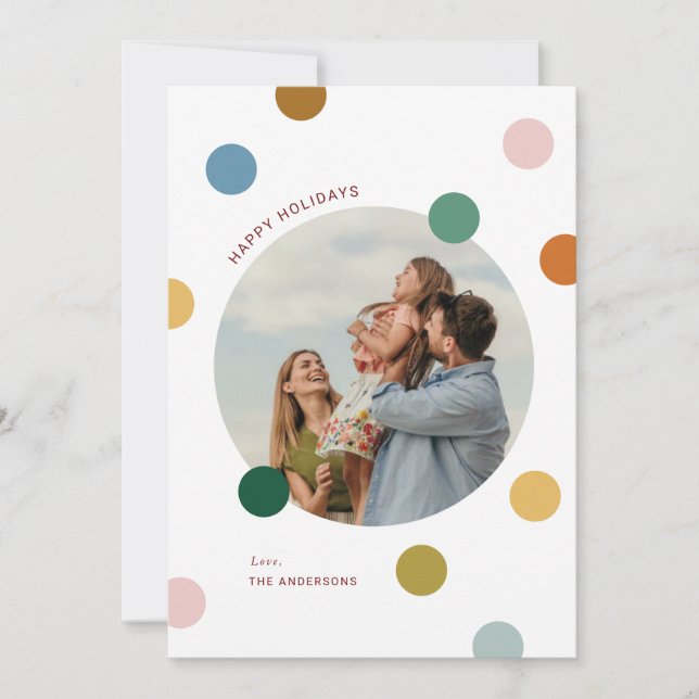 Cartões com fotos de Natal alegres e felizes (Frente)