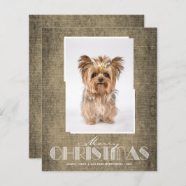 Cartões com fotos de Natal Feliz e Russo do Orçame