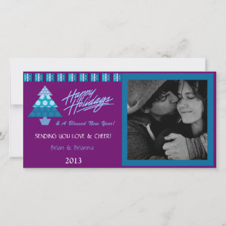 Cartões com fotos do Xmas do Árvore-Prumo do