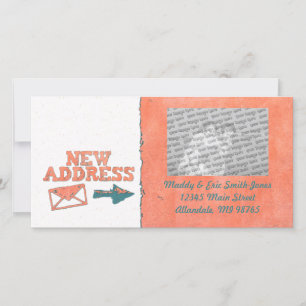 Cartões com fotos novos alaranjados Textured do