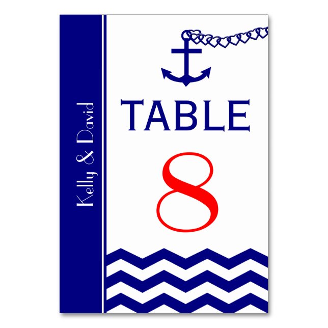 Cartões com Números de Tabela de Casamento Azul Ma (Frente)