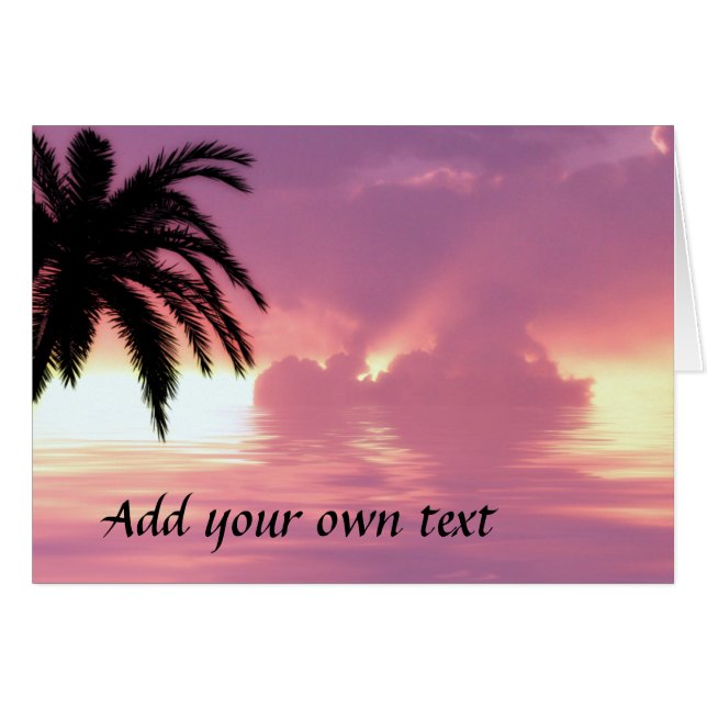 Cartões cor-de-rosa da praia (Frente Horizontal)