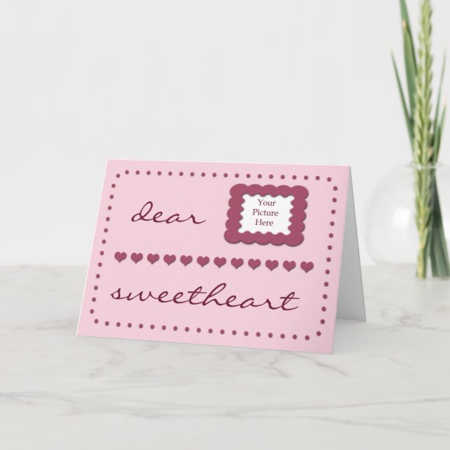 Cartões cor-de-rosa de modelo de aniversário da Es (Frente)