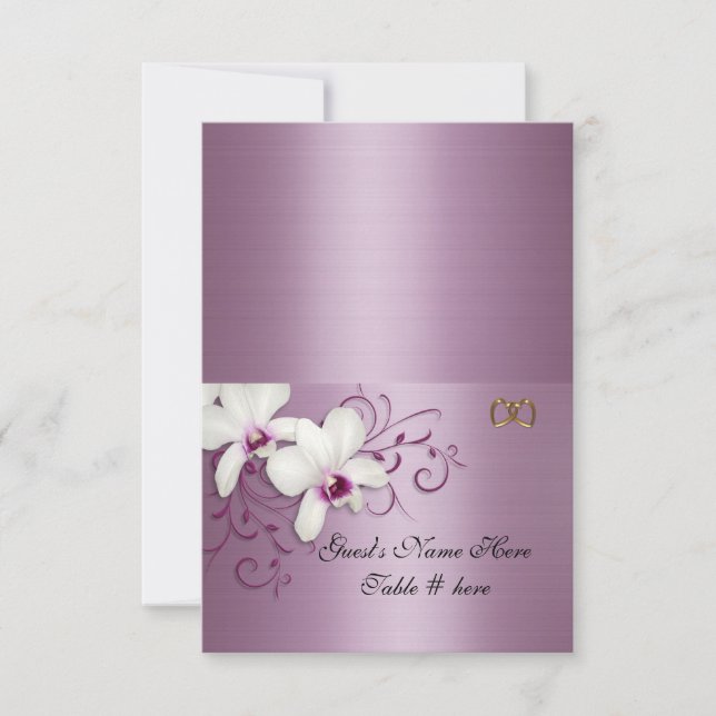 Cartões cortantes Brancas lavanda satin (Frente)