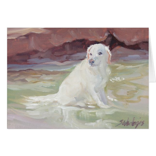 Cartões da arte de labrador retriever (Frente horizontal)