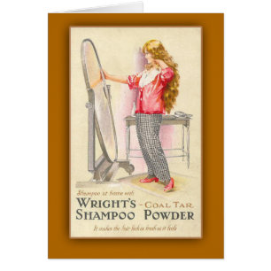 Cartões da arte do pó do champô do alcatrão de