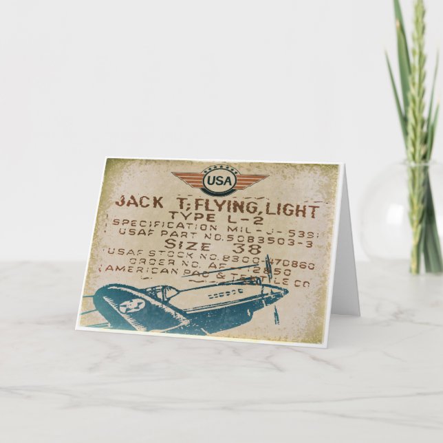 Cartões da aviação do vintage (Frente)