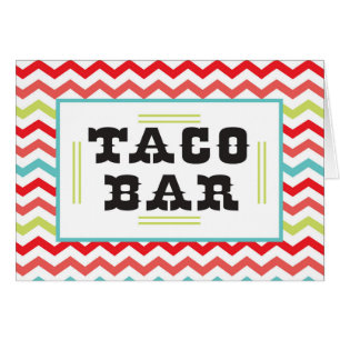 Cartões da barraca da comida do bar do Taco de