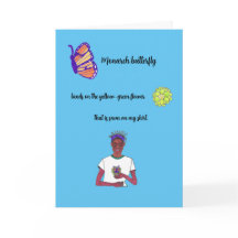 Cartões da Borboleta Monarch Haiku na frente