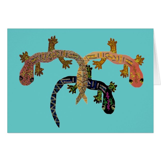 Cartões da dança do geco (Frente horizontal)