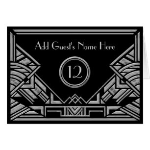 Cartões da escolta do casamento do cinza de prata