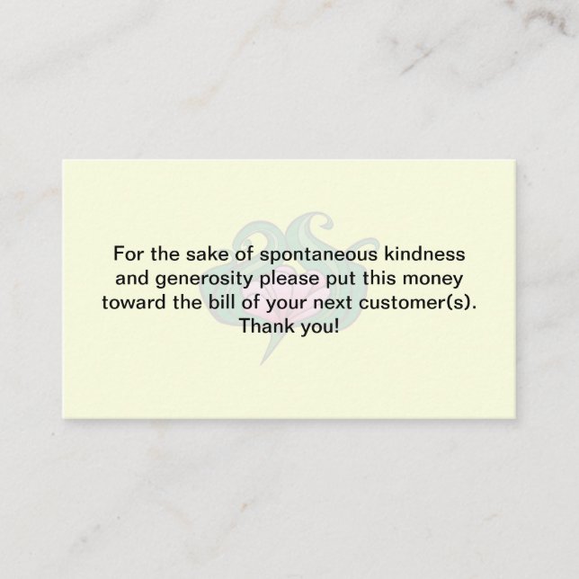 Cartões da generosidade com flor dos desenhos (Frente)