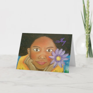 Cartões da menina da alegria