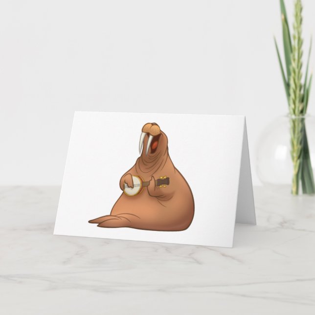 Cartões da morsa do Banjo-Strummin' (Frente)