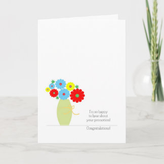 Cartões da promoção dos parabéns, flores coloridas