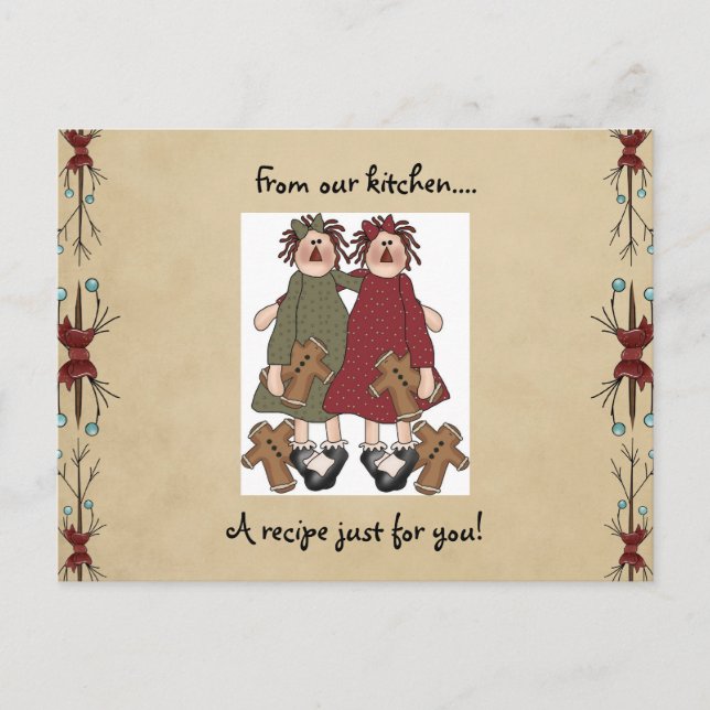 Cartões da receita do feriado (Frente)