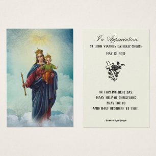 Cartões da relembrança do dia das mães da Virge