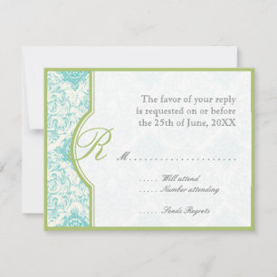 Cartões da resposta de BlueToile Quatrefoil RSVP