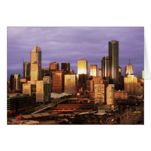 Cartões da skyline da cidade de Melbourne Victori