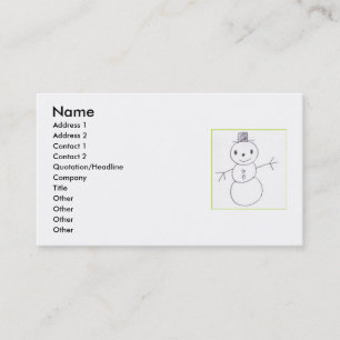 Cartões das empresas Snowman