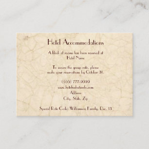 Cartões de abrigo para hotéis