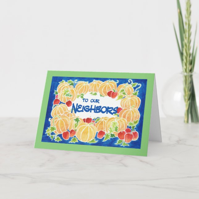 Cartões de Ação de Graças para Vizinhos (Frente)