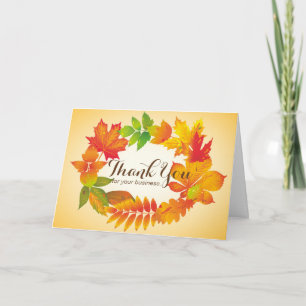 Cartões de Ação de Graças Personalizados - Negócio