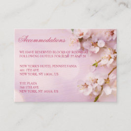 Cartões de Acomodação de Casamento Elegante Flor d