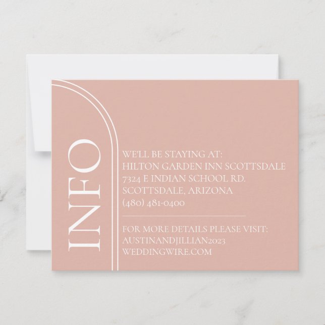 Cartões de Acompanhamento de Casamento com Acentos (Frente)