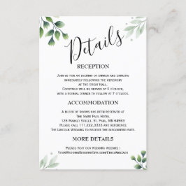 Cartões de Acompanhamento de Casamento Minimalista
