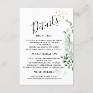 Cartões de Acompanhamento de Casamento Minimalista
