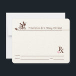 Cartões de Aconselhamento Rx Livro de Convidados p<br><div class="desc">"Prescrição para um Casamento feliz" Substitua seu livro de hóspedes por estas placas de Recepção de casamento RX</div>