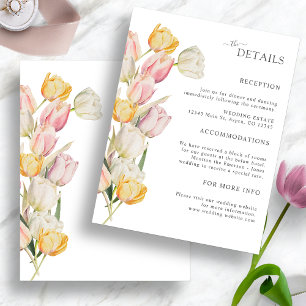 Cartões de Acréscimo para Casamento Tulipa
