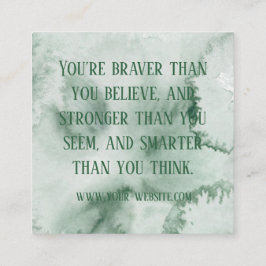 Cartões de Afirmação Personalizados de Cor de Água