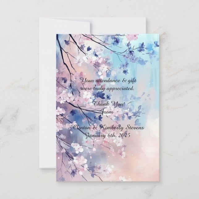 Cartões de Agradecimento Aiko Customizáveis Planos (Frente)