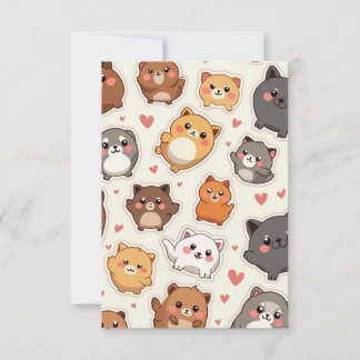 Cartões de Agradecimento Amor de Cachorrinho