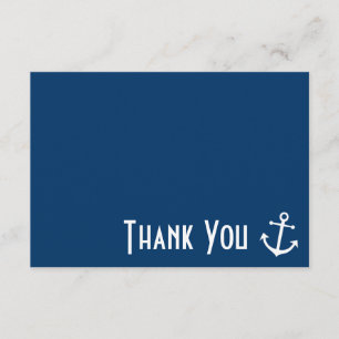 Cartões de Agradecimento Âncora de Barco (Azul Esc