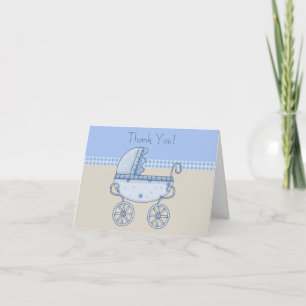 Cartões de Agradecimento Bebê Menino Azul Tanino C