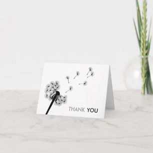 Cartões de Agradecimento Black Dandelion